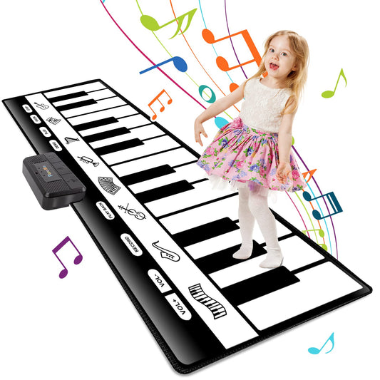 TWFRIC 6ft piano mat with 24 keys promotes active music play for kids.