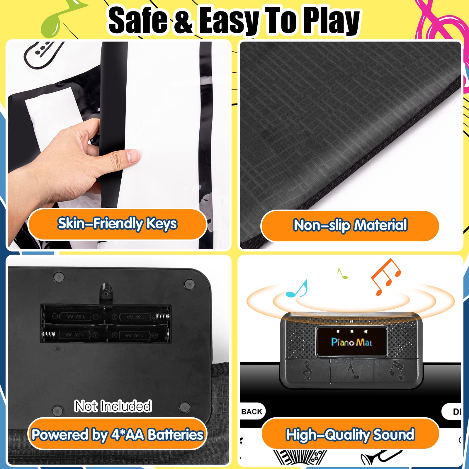 TWFRIC battery-powered design allows play anywhere, no cords needed.