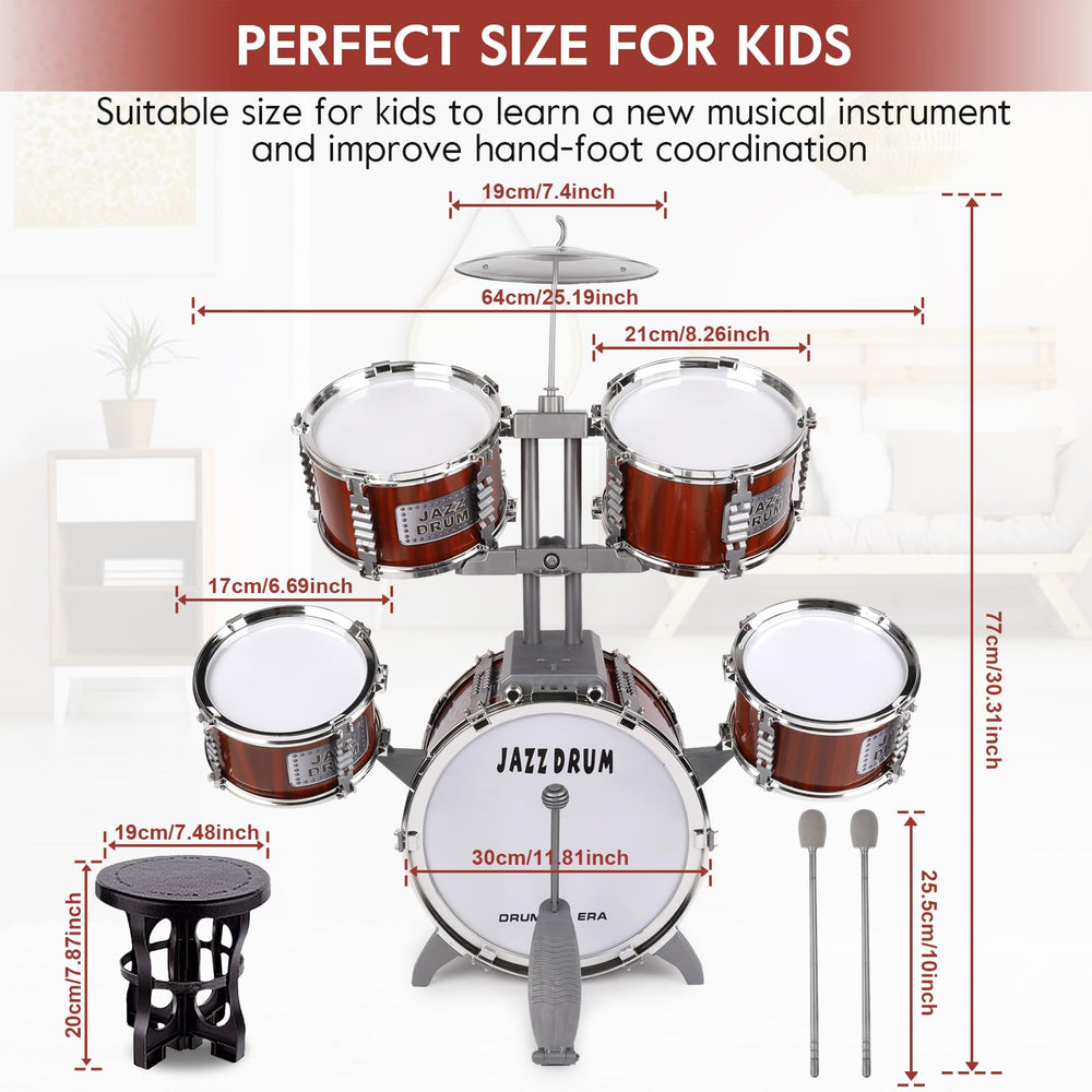 TWFRIC compact drum set design enables easy storage after playtime.