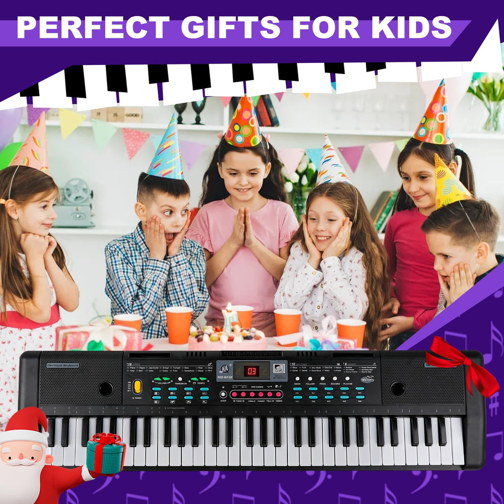 TWFRIC Kids 61-key piano demo buttons showcase melodies for practice