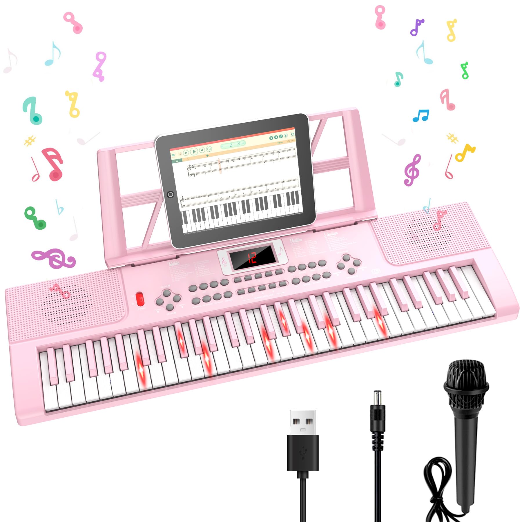 TWFRIC 61-key piano keyboard upgrade for improved kid-friendly playability
