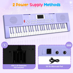 TWFRIC piano package includes stand, microphone, cables, and instructions