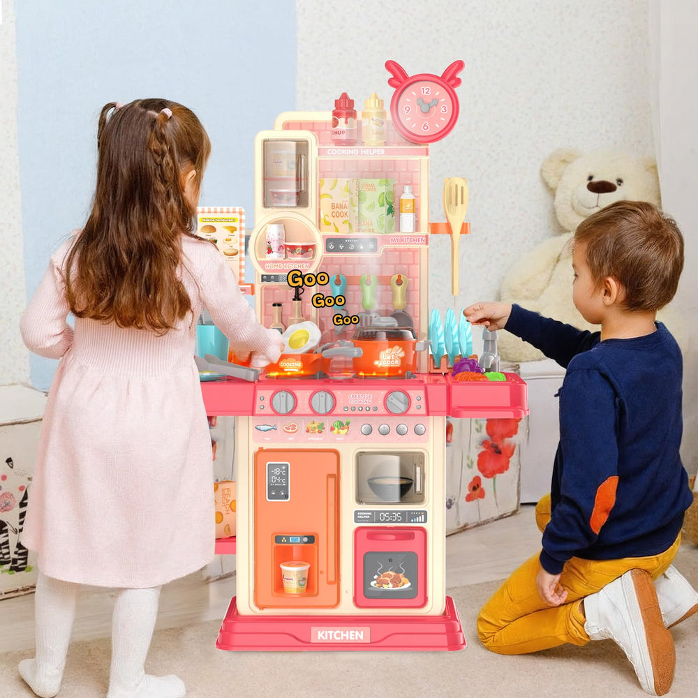 TWFRIC Play Kitchen vegetable and fruit models boost imaginative play and fine motor skills.