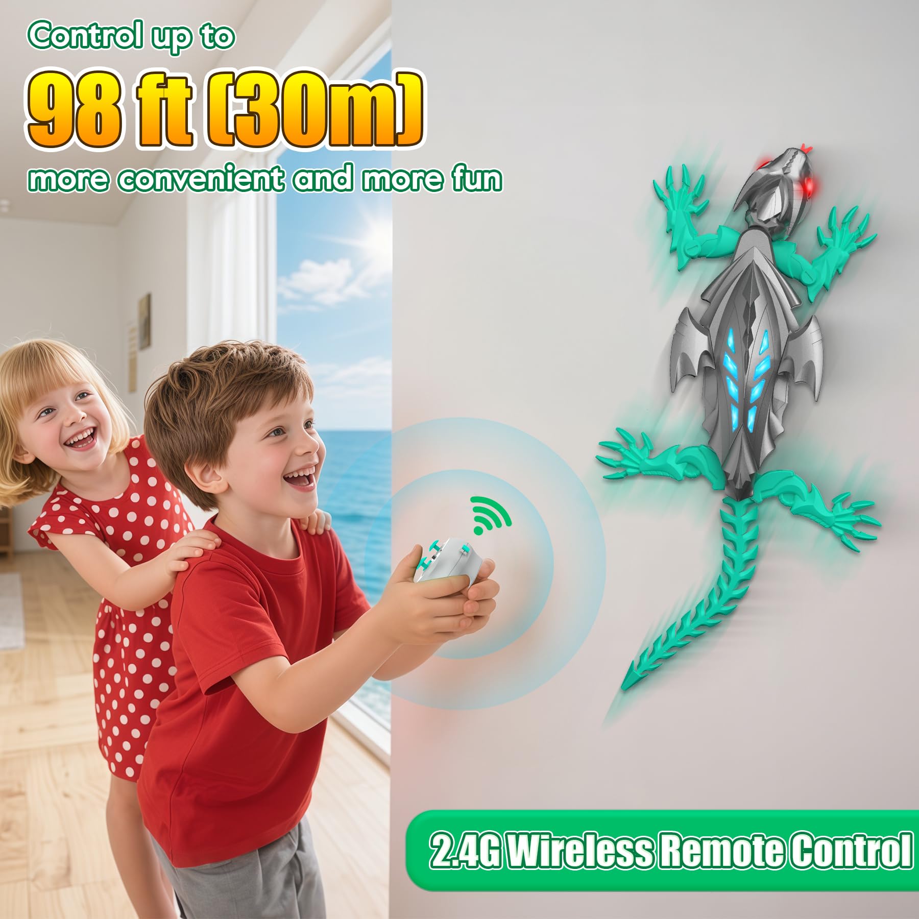 TWFRIC silicone-tail gecko grey showcases lifelike tail movement during play.
