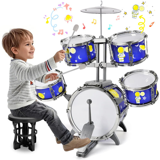 TWFRIC toddler drum set bass drum for rhythm development and playtime.