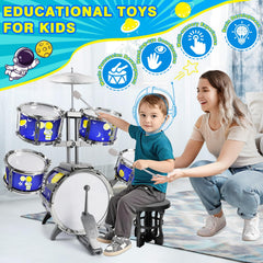 TWFRIC toddler drum set snare drum side view for practice detail.