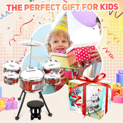 TWFRIC Toy Drum Kit easy-assembly aids quick setup and travel-ready fun