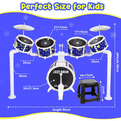 TWFRIC toy drum kit stool ready for toddlers during creative playtime.