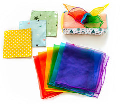 Twiddler Toys baby tissue box toy with a textured plush box for tactile play