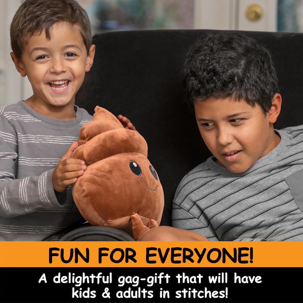 Twiddler Toys Poop Emoji Plush 11-inch family-friendly appeal for all ages.