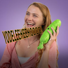 Twiddler Toys Yodeling Plush Pickle squeeze-action capturing five yodels for laughs