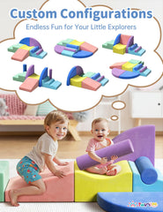 Twinkoo extralarge soft blocks with non-slip bottoms stay in place.