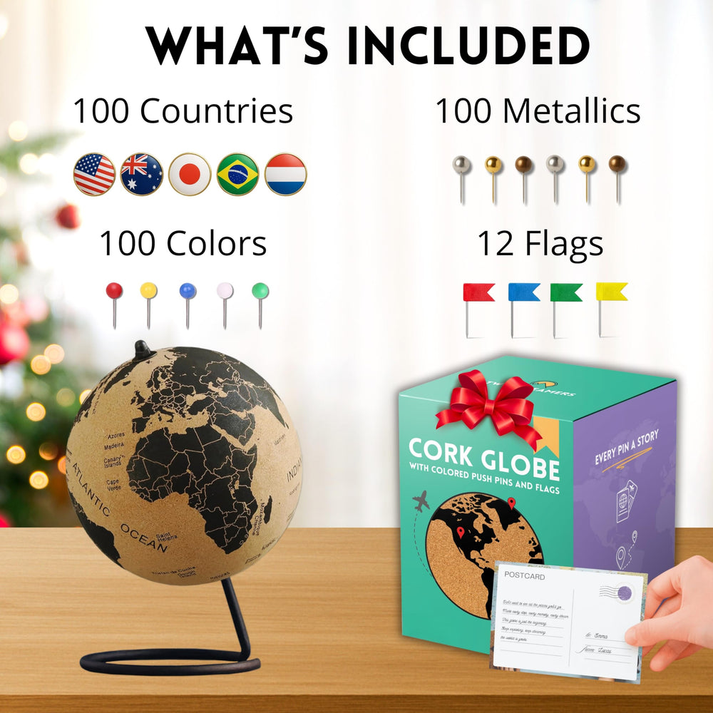 Two Dreamers flag pins pack provides national flag accents for visited places.