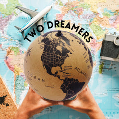 Two Dreamers travel memory map invites family to share journeys.