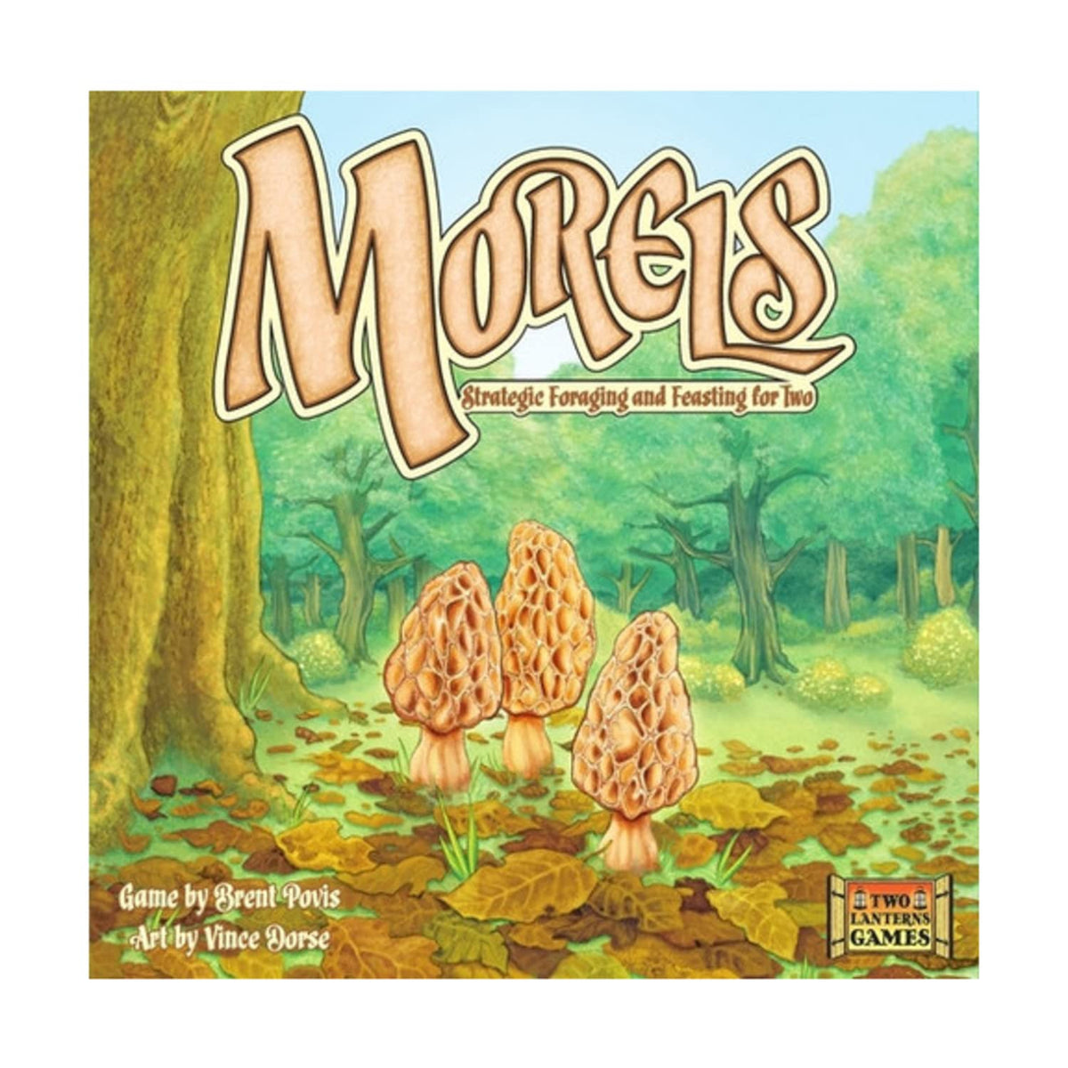 Two Lanterns Games Morels card game foraging art and two-player strategy for engaging evenings