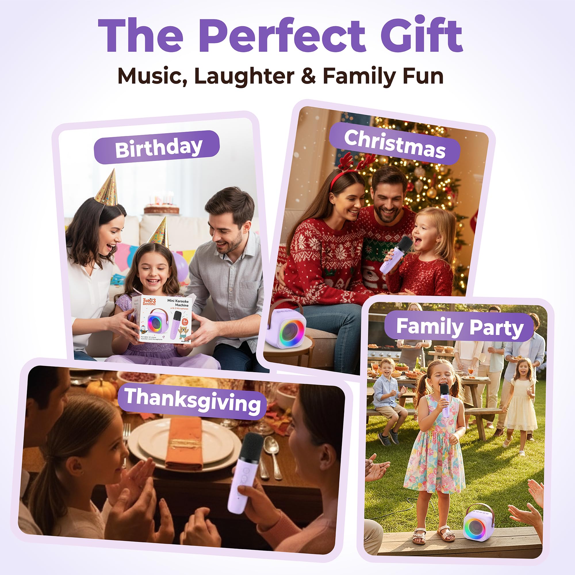 Preloaded 25 kid songs for instant sing-along.