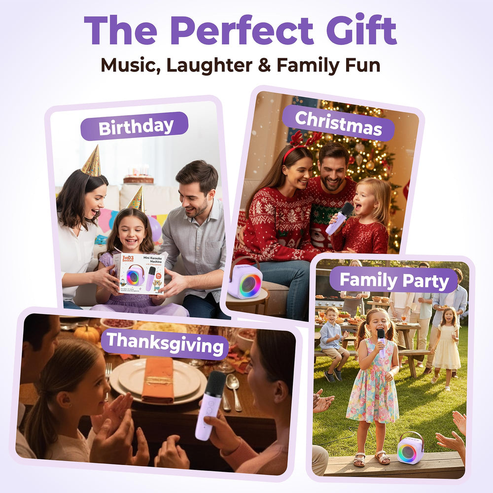 Preloaded 25 kid songs for instant sing-along.