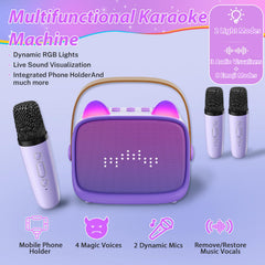 TWOBIGO mini karaoke hi-fi sound delivers clear, balanced playback.
