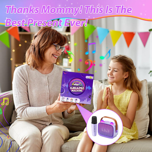 TWOBIGO mini karaoke LED animations energize family sing-alongs.