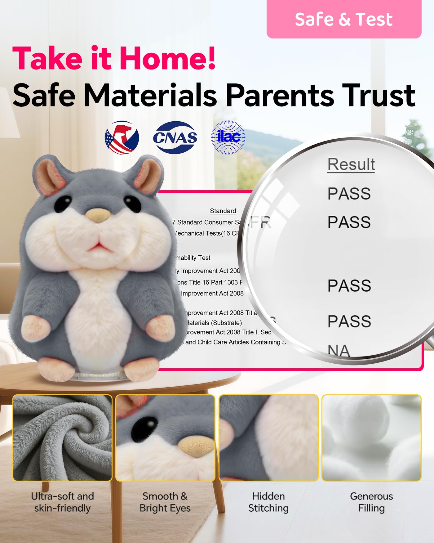 TWORIVER hamster toy features an easy on/off switch to save battery.