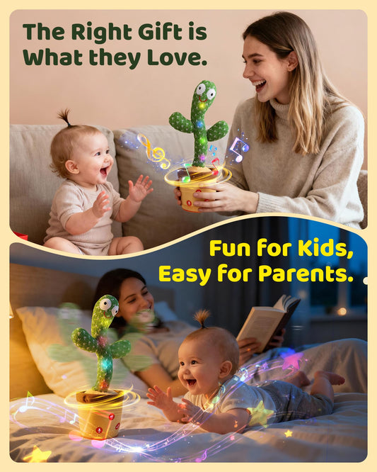 TWORIVER talking cactus toy sings and repeats your voice for playful interaction.