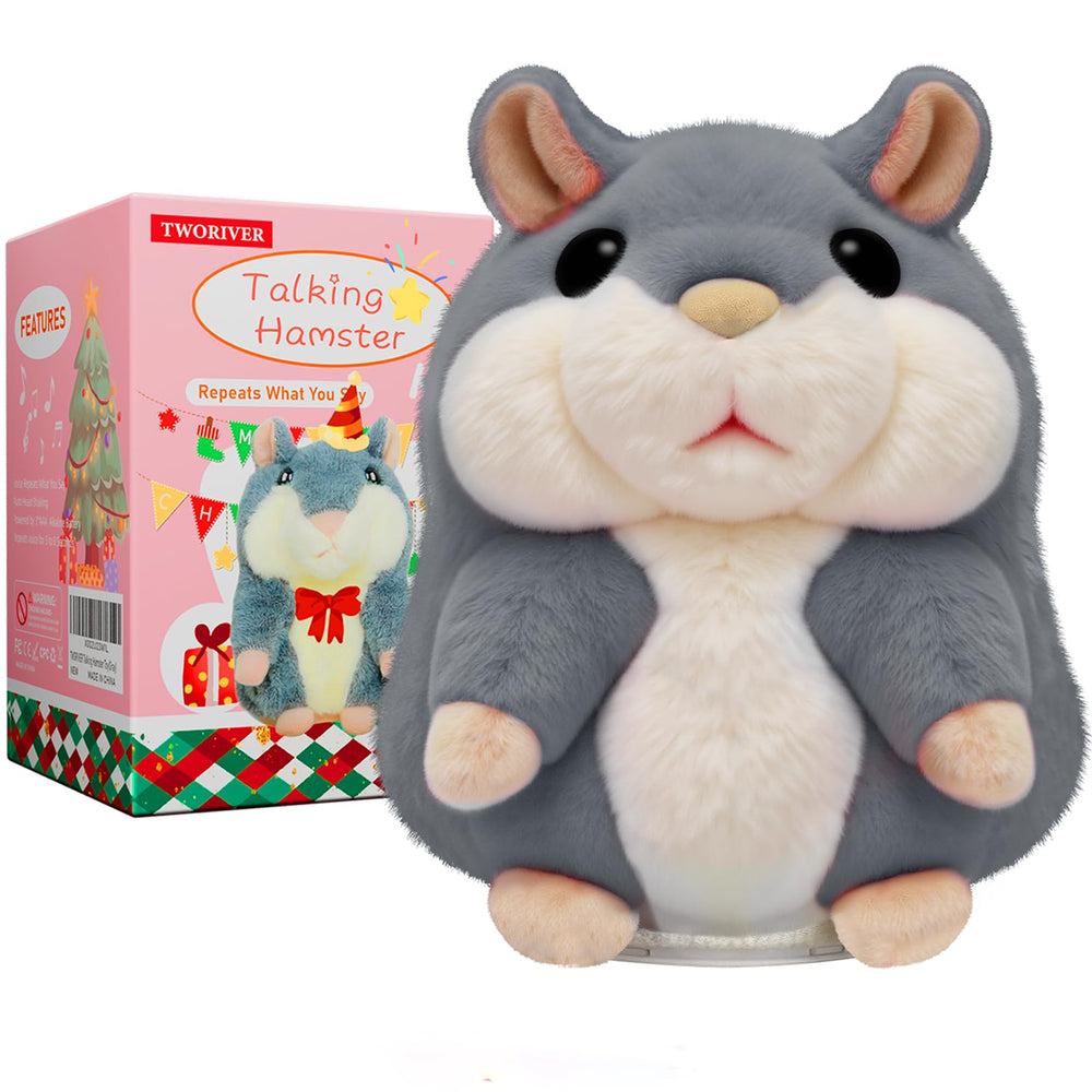 TWORIVER talking hamster repeats voices for interactive play and laughter.