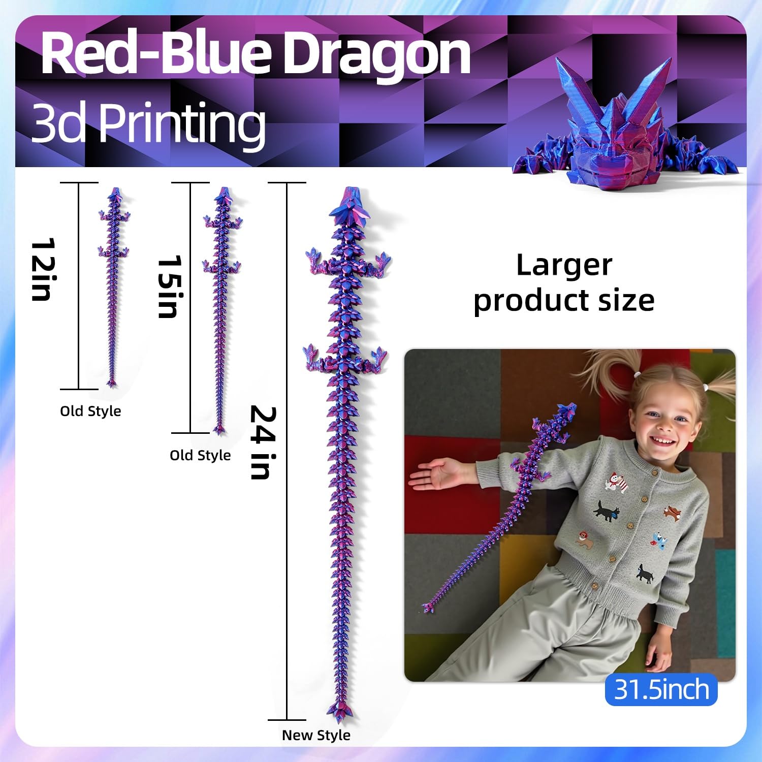 TXB3DOK dragon 24-inch desk display with bold presence