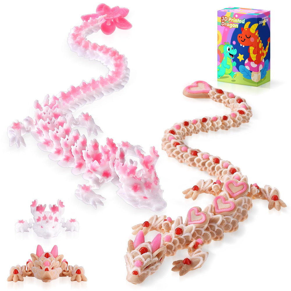 TXB3DOK Cherry Blossom Dragon close-up showcasing durable PLA and detailed finish for desk decor