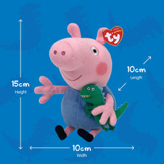 Ty George pig Beanie Baby soft fabric detail perfect for nostalgic display.