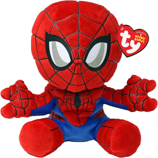 Ty Spiderman plush, 20cm, vibrant colors ideal for display or gift.