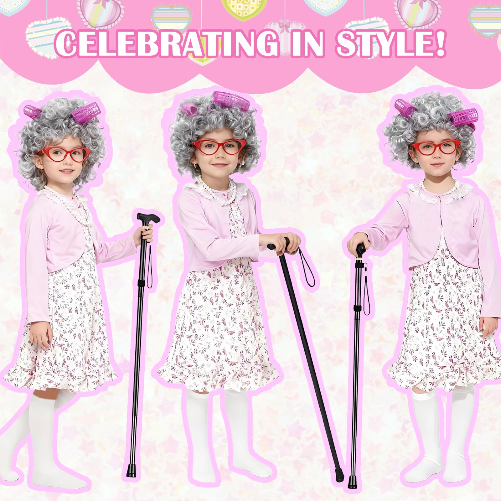 Tyalfrich foldable cane enhances character and easy staging.