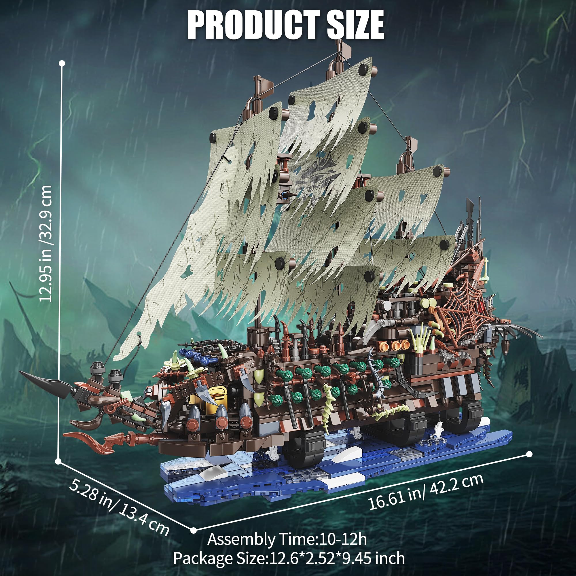 TYCOLE detailed pirate ship assembly instructions and included tools