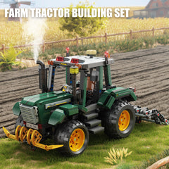 TYCOLE Farm Tractor Building Set cockpit detail with a simulated dashboard.