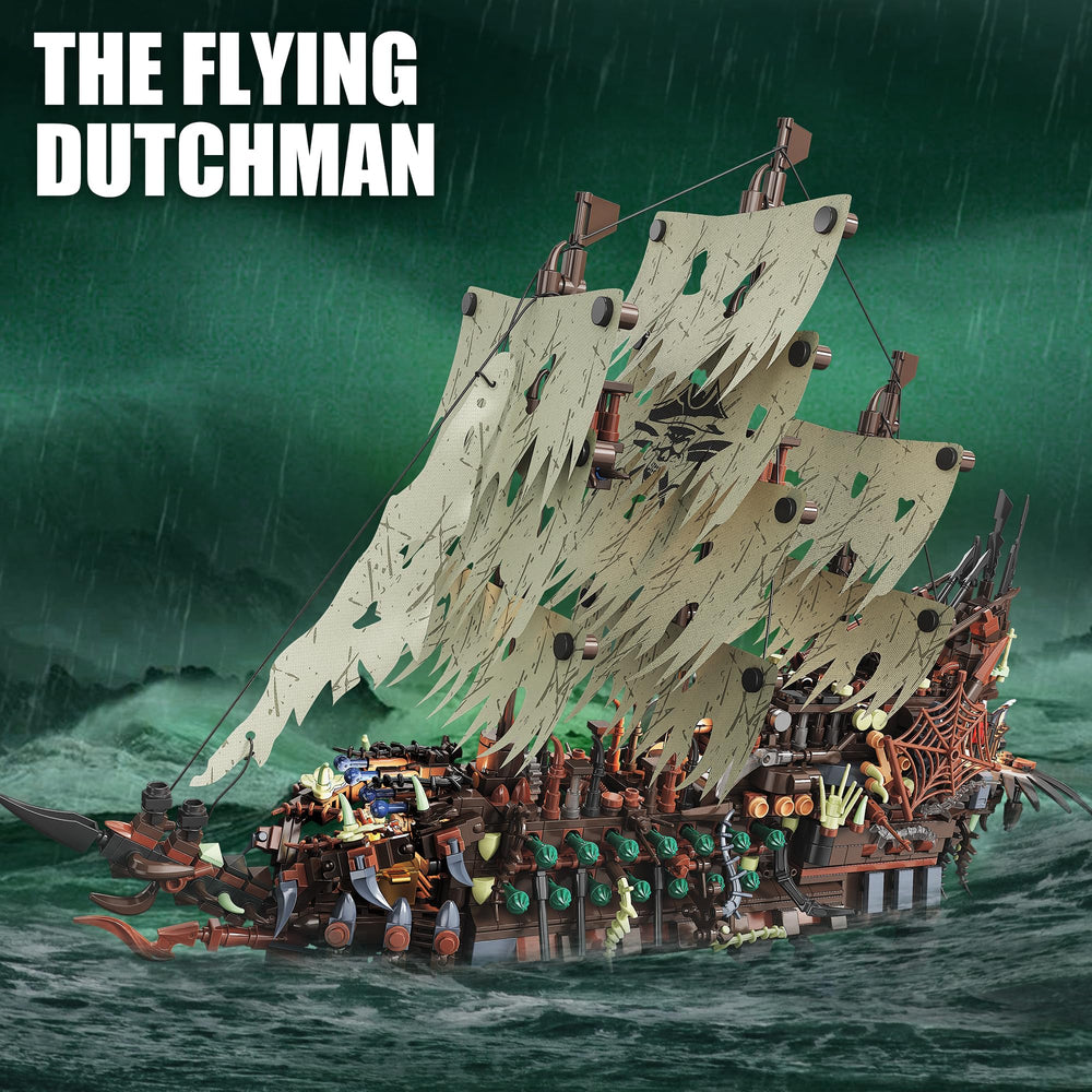 TYCOLE Flying Dutchman MOC lighted ghost ship for night display