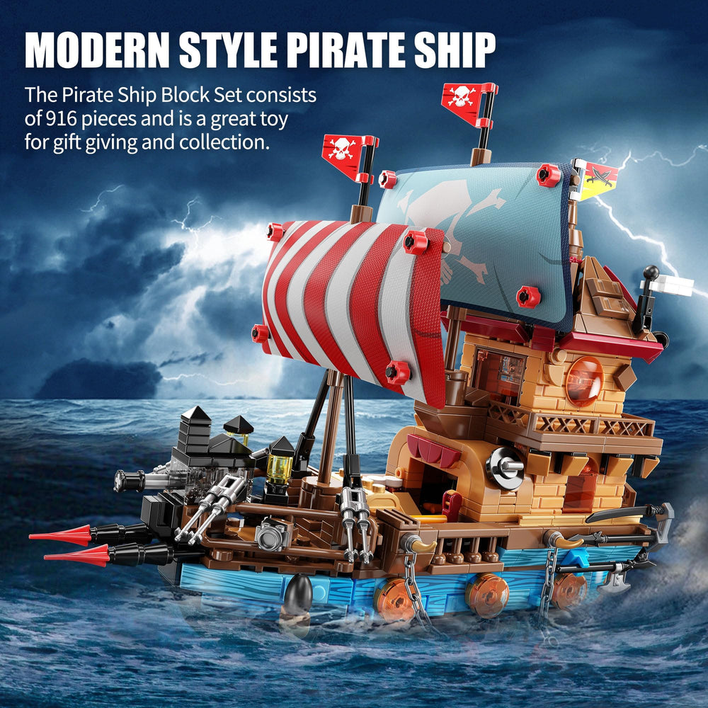 TYCOLE pirate ship building kit assembled model ready for shelf or desk display