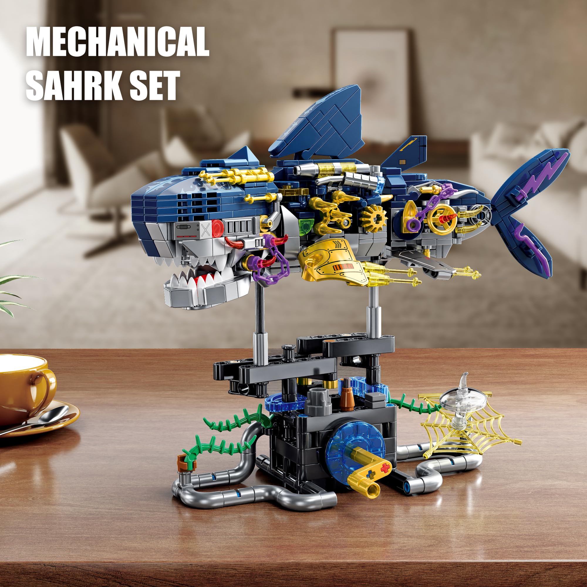 TYCOLE shark model shows rotating sway to simulate deep-sea movement
