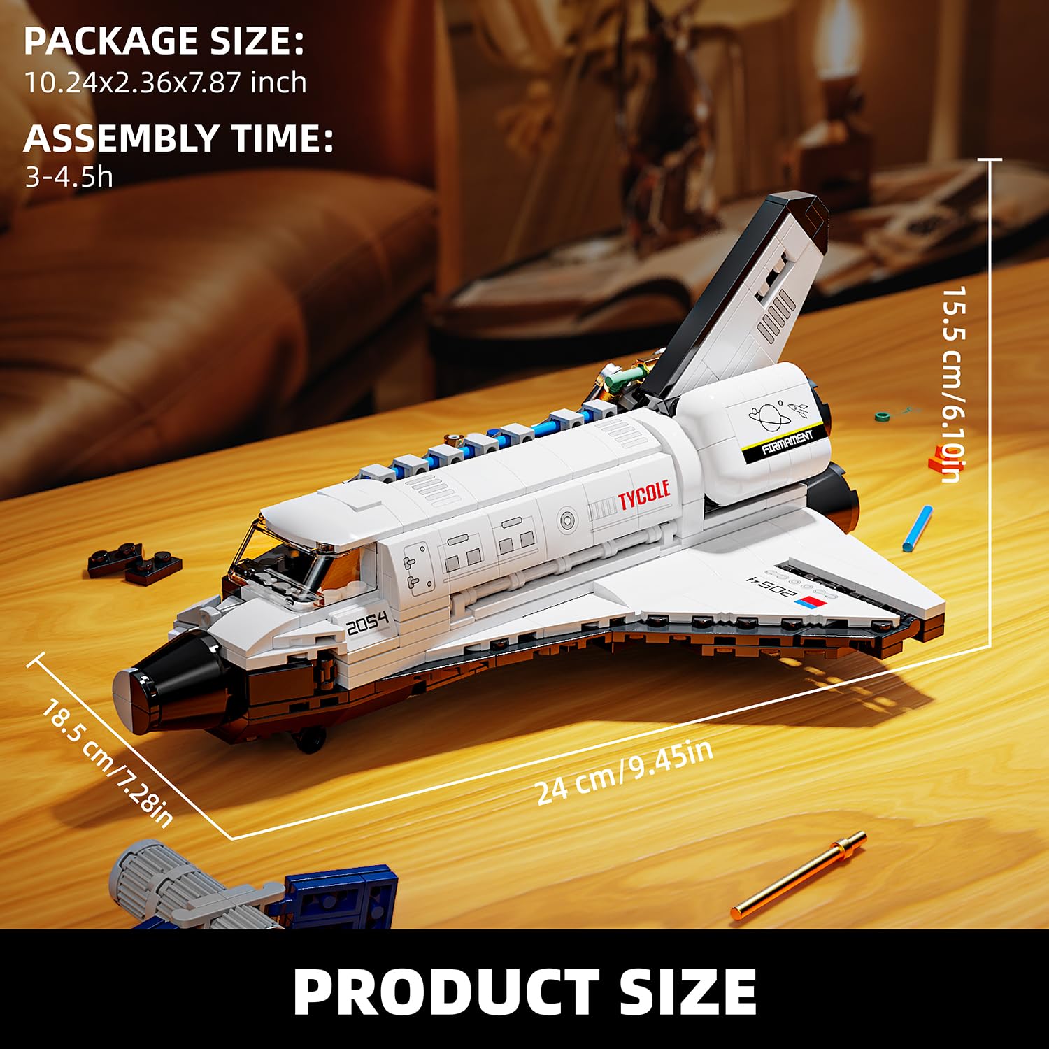 TYCOLE Space Shuttle with display shelf offers ready-to-show home or office decor.