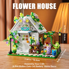 TYCOLE Flower House 719 pieces overview for an engaging build