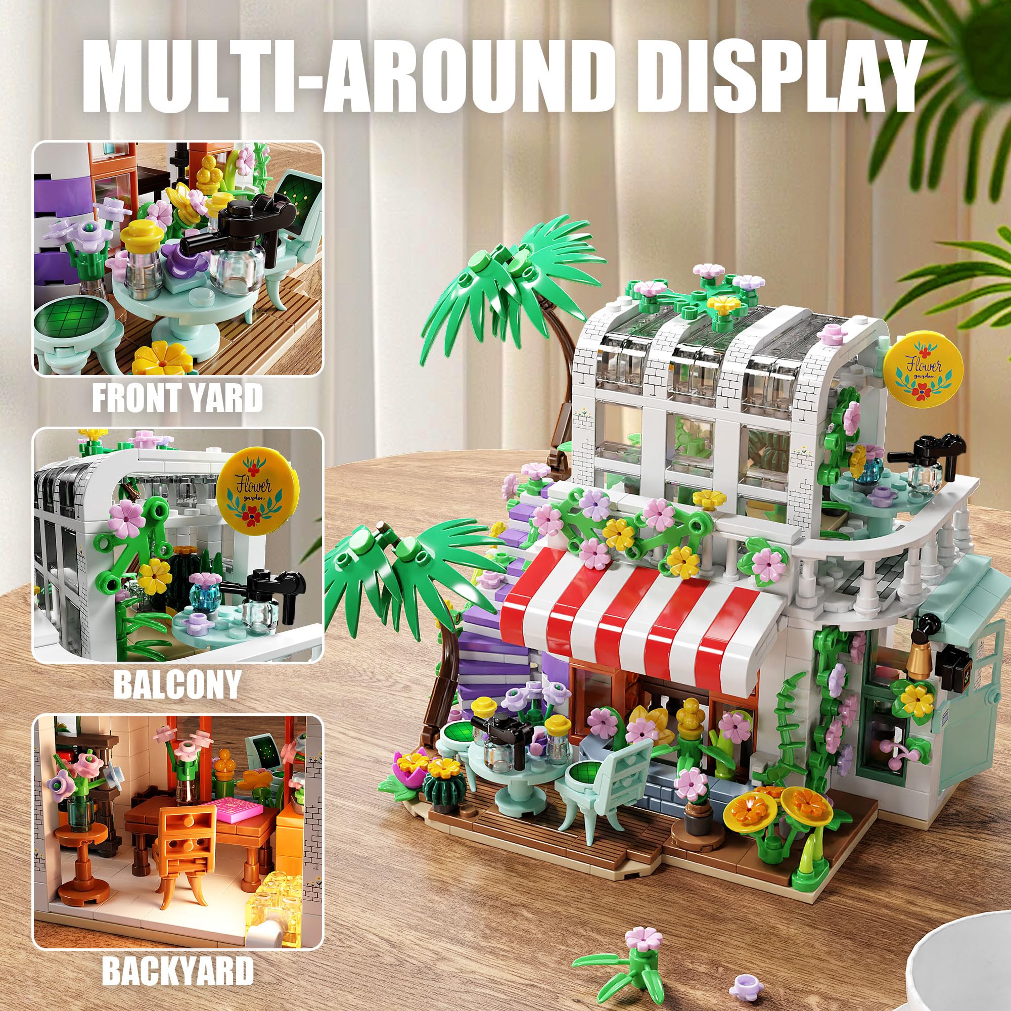 TYCOLE TGL Flower House mini greenhouse detail for pretend plant care