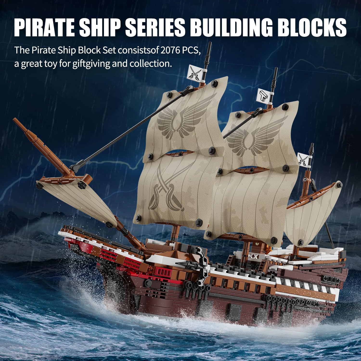 TYCOLE three-masted sails detail highlights authentic nautical craftsmanship.
