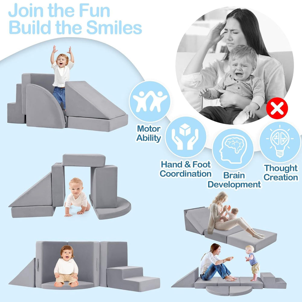 Tykacna soft-play blocks side view for imaginative exploration