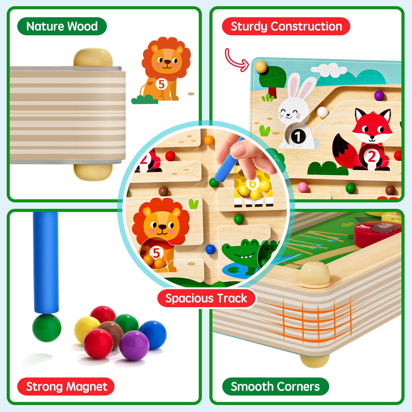Tymokcall color sorting board enhances early math skills and visual differentiation.