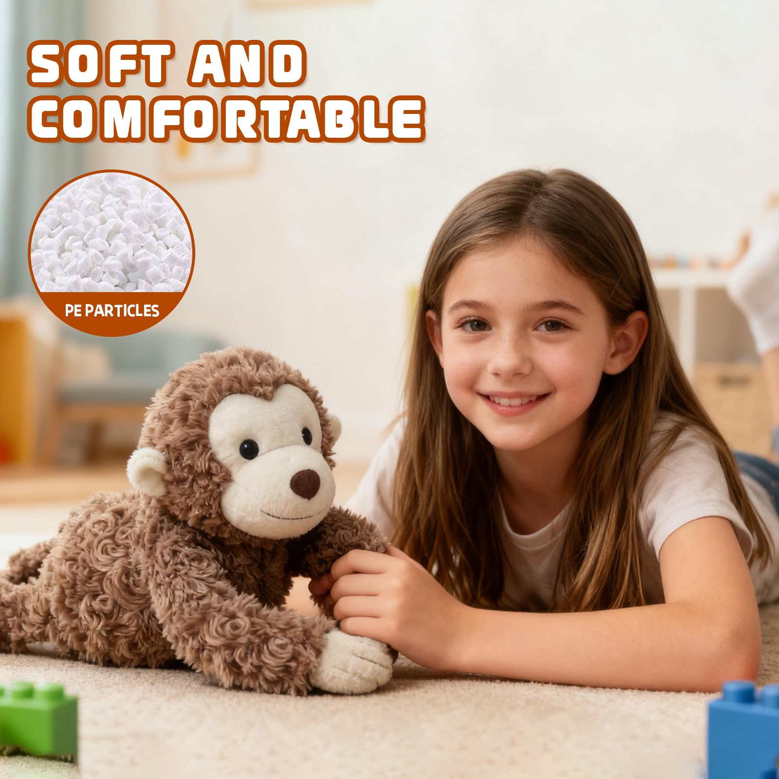TYOMXA monkey hugging pose plush ideal for comforting bedtime rituals