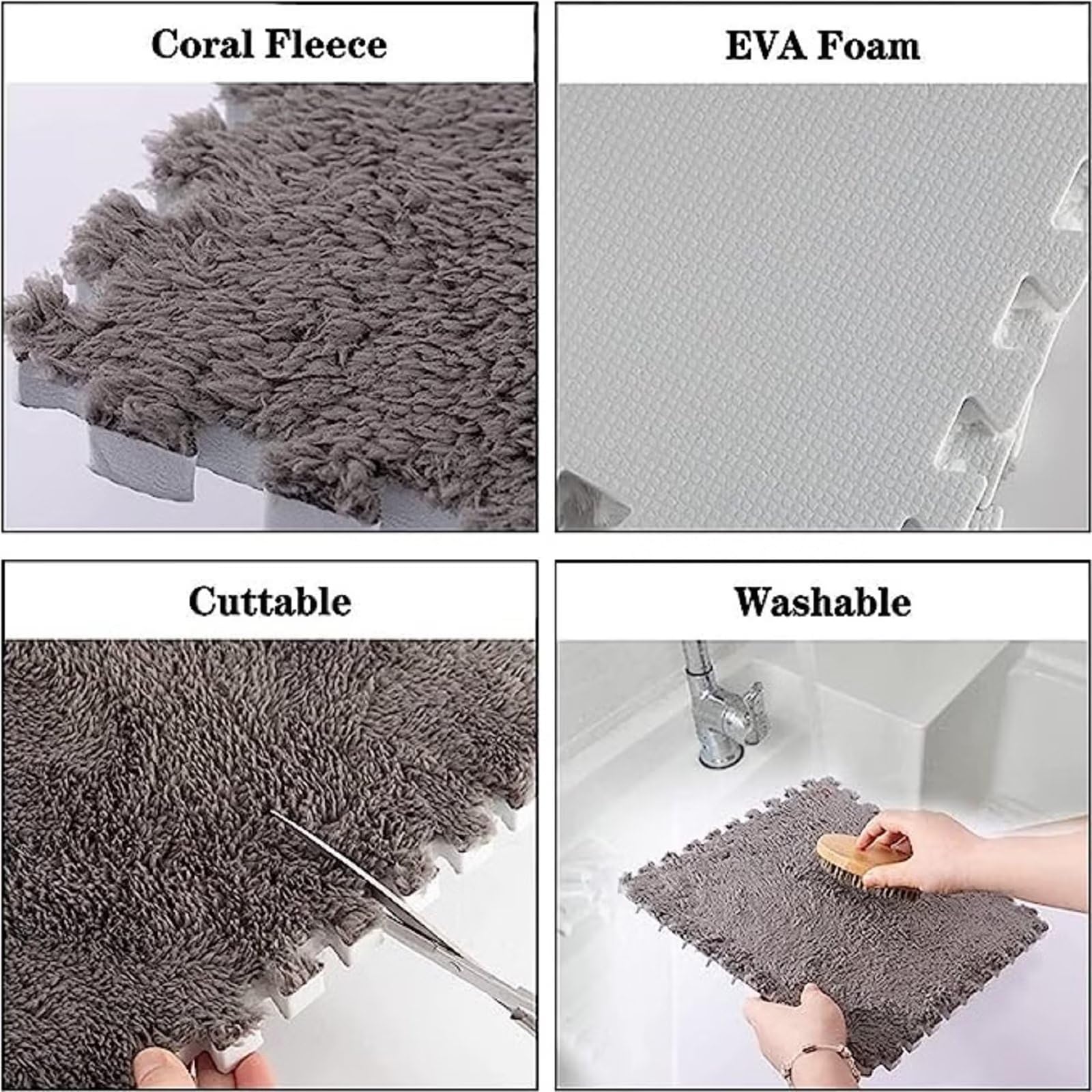 Typutomi soft EVA floor mats arranged as a puzzle for easy setup