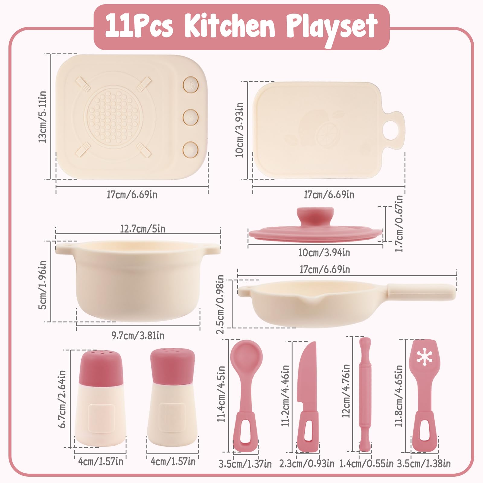 TYRY.HU 11pc silicone condiment bottles for colorful role play