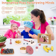 TYRY.HU 11pc silicone kitchen lid pairing with pot for pretend meals