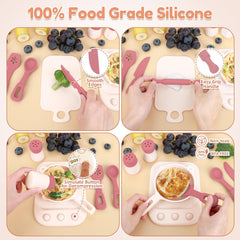 TYRY.HU 11pc silicone kitchen pan for durable pretend cooking
