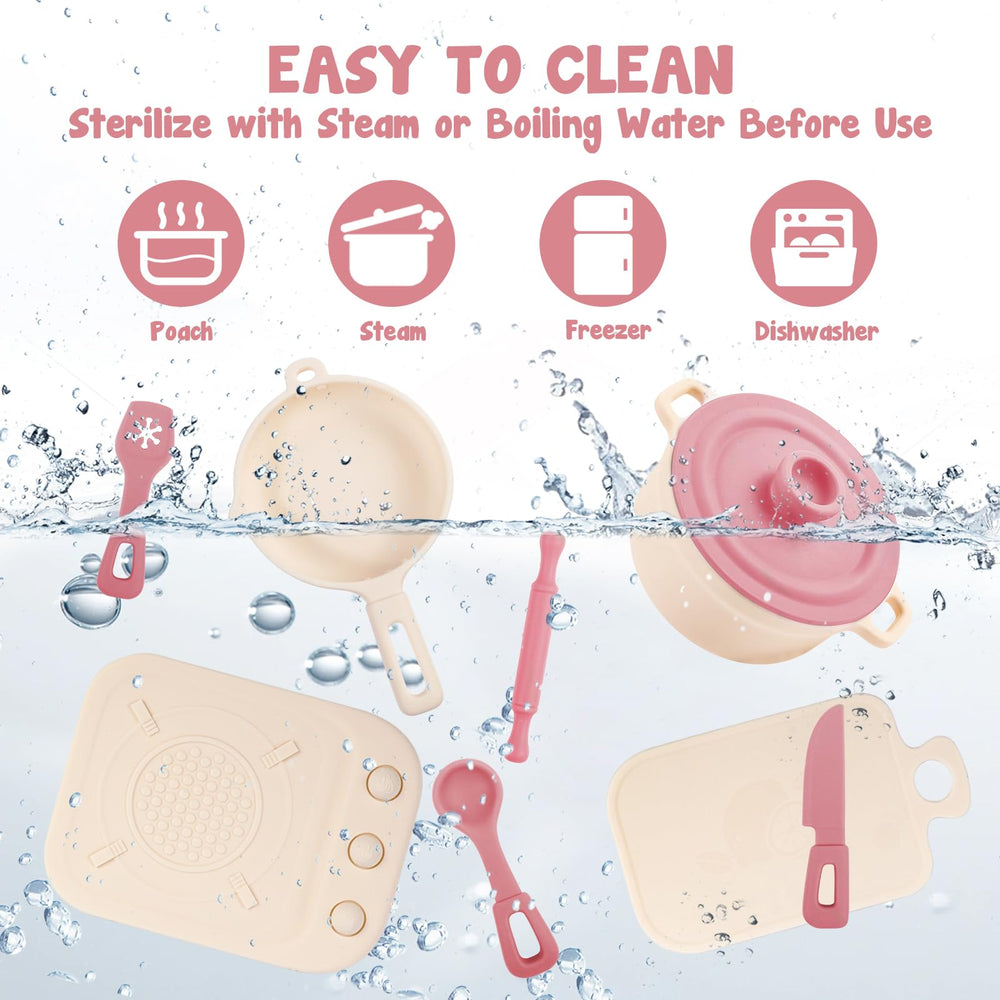 TYRY.HU 11pc silicone kitchen rolling pin for kid friendly use
