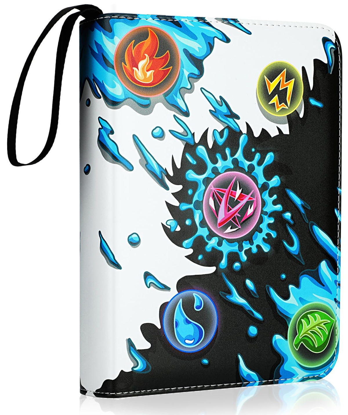 Tyyfnn 9-pocket card binder front view with durable case and compact storage