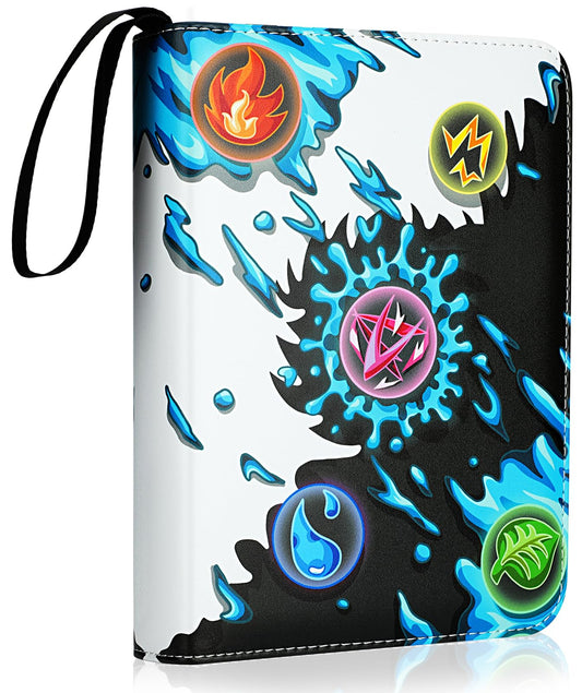 Tyyfnn 9-pocket card binder front view with durable case and compact storage